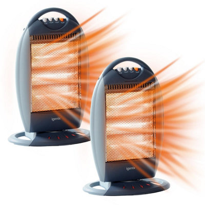 2 x Igenix IG9514, Halogen Electric Heater, 3 Bar Heater 1200W | DIY at Bu0026Q