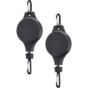 2 x Indoor or Outdoor Hanging Basket Pulleys - Strong Retractable Plant Hanging Hooks for Easy Reach Hanging Baskets