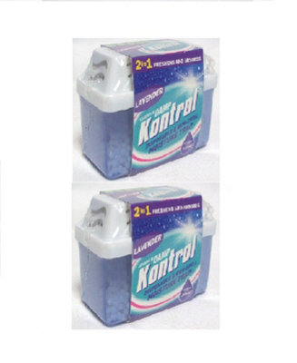 2 x Kontrol 2 In 1 Mini Moisture Damp Trap Freshens Air and Absorbs Damp Lavender