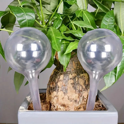 2 x Large Self Watering Plant Globe Bulb Indoor Outdoor Watering Stake 0.5L