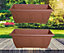 2 x Large Venetian Patio Planter Trough Plant Pot 60cm Plastic Terracotta Colour Pot