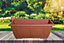 2 x Large Venetian Patio Planter Trough Plant Pot 60cm Plastic Terracotta Colour Pot