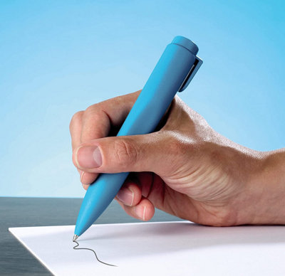 2 x Light Touch Rheumatism Pens - Thick Contoured Barrel Easy-Grip Pen with Black Ink for Weak Grip or Arthritic Hands