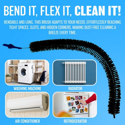 Fan Air Conditioner Dust Cleaning Brush, Multi-purpose Long Handle Flexible Cleaner  Brush Ideal For Cleaning Fan Blades Vent Grills Ac Unit