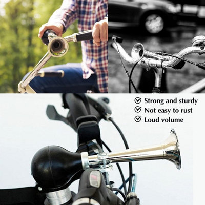 2 X Loud Bicycle Handle Bar Retro Vintage Hooter Horn Bell Bike Squeeze Bulb New
