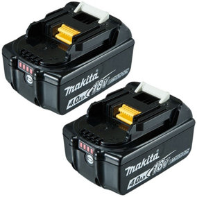 2 X Makita 18V 4.0Ah Li-Ion LXT Battery BL1840 BL1840B 4AH 196399-0 Genuine UK