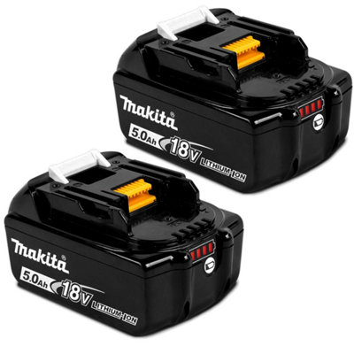2 X Makita BL1850 18V 5.0Ah Li-Ion LXT Battery 5AH Star Battery BL1850B + Case