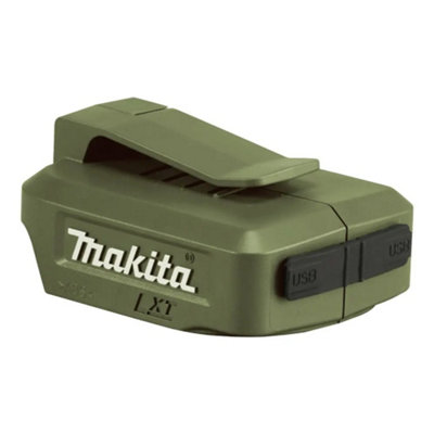 2 x Makita DEBADP05 Olive 2 x USB Port Battery Charger 14.4v 18v LXT Batteries - 6