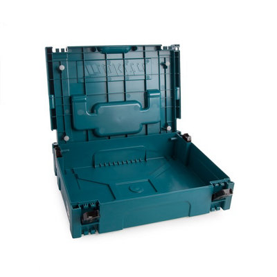 2 x Makita MAKPAC 1 Organiser Coloured Container Stackable Tool Case Toolbox