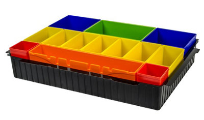 2 x Makita MAKPAC 1 Organiser Coloured Container Stackable Tool Case Toolbox