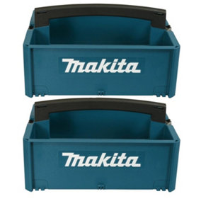 2 x Makita P-83836 Stackable MakPac Case Tool Box Carrier Open Tote with Handle