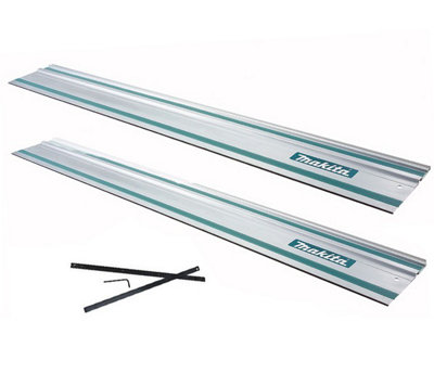2 x Makita Plunge Saw Guide Rail 1.5m 55" For SP6000 SP6000K1 + Rail Connectors