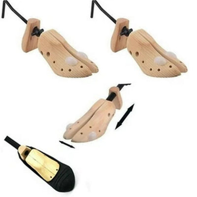 x MENS GENTS SHOE STRETCHERS TREE WOODEN SHAPER BUNION CORN BLISTER Size  7-12