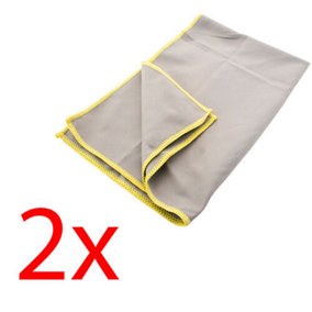 2 X Microfibre Car Cleaning Cloths Drying Polishing Dusting Absorbent Towels