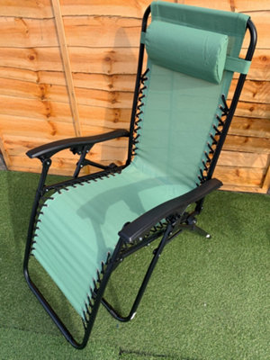 2 x Mint Green Zero Gravity Chair Lounger - 4