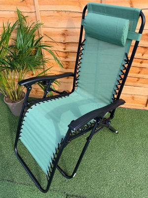 2 x Mint Green Zero Gravity Chair Lounger - 6