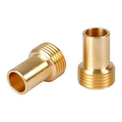 2 x Monobloc Flexible Tap Tails Connectors Adaptors 1/2" x 15mm Pipe