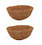 2 x Natural Coco Hanging Basket Liner Cupped Shaped Coco Liner for a 16 Inch Basket