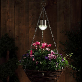2 x Noma Solar Hanging Basket Lights Flower Planter Garden Spot Light 6619001