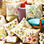 2 x Olivia Summer Scatter Cushions - Square Filled Pillows for Home Garden Sofa, Chair, Bench, Seating Furniture - 43 x 43cm