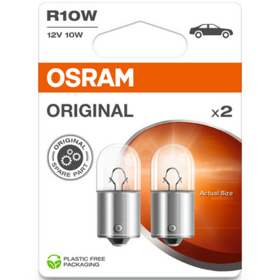 2 X Original Osram 245 12V R10W Tail Sidelight Number Plate Car Light Bulbs