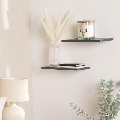 2 x Pack of Floating Wood Shelf