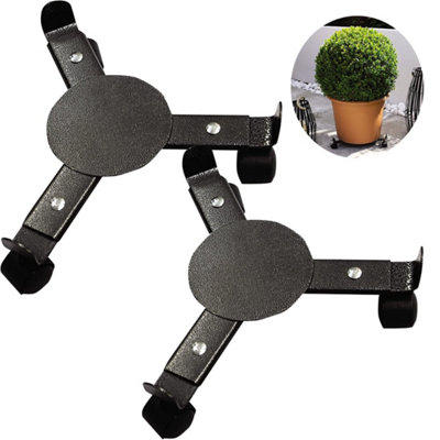 2 x Plant Caddy Stand on Wheels Extendable Trolley Large Plant Pot ...