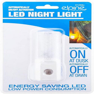 2 X Plug In Led Night Light Bedroom Dusk To Dawn Sensor Energy