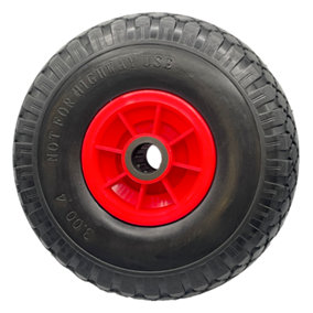 2 x Pneumatic Wheel 10", Tyre 3.00-4 for Sack Truck Trolley Cart Wheelbarrow, Roller Bearings Fitted, 20mm Bore, 260mm x 85mm