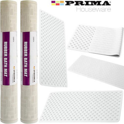 2 X Prima Rubber Bath Mat 53X35 CM Non Slip Suction Cups Floor Shower Grip - 3