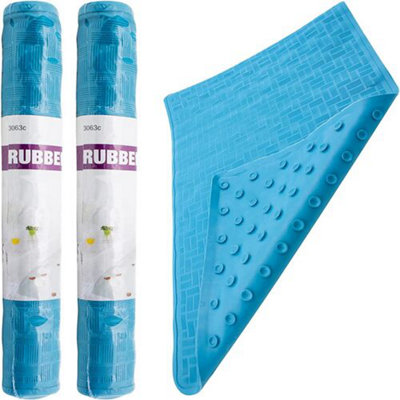 2 X Prima Rubber Bath Mat 53X35 CM Non Slip Suction Cups Floor Shower Grip - 4