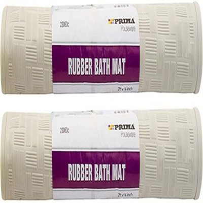 2 X Prima Rubber Bath Mat 53X35 CM Non Slip Suction Cups Floor Shower Grip - 5