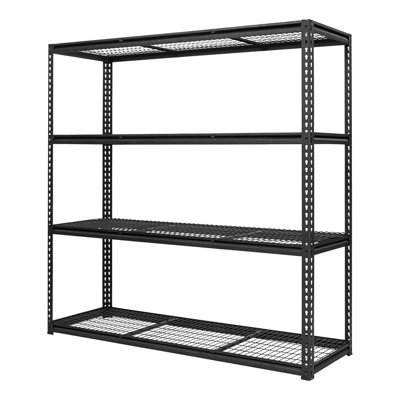 2 x Professional Heavy Duty 4-Tier Wire Rack Garage Utility Shelving ...