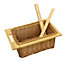 2 x Pull out Wicker Basket Drawer 400mm Kitchen Storage Solution 100% Handmade Rattan FREE Fixing Kit