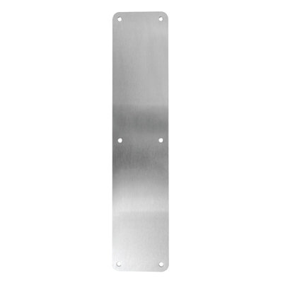 2 x Push Plate, drilled, c/s with screws - 350 x 75mm Price Comparisons | Compare The Build