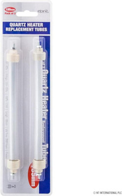 2 X Replacement Halogen Heater Element Tube Bulbs 400w 185mm 203mm 242mm Quartz 185mm