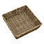 2 x Seagrass Storage Basket Square Tray Natural Hand Woven Shelf Basket 25cm x 8cm