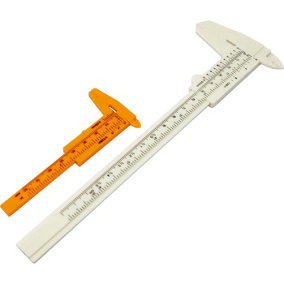 2 X Set Of 2 Plastic Vernier Caliper Set Diameter Measuring Ruler Gauge