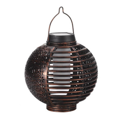 2 x Smart Garden Solar Forli Flaming Lantern LED Light Silhouette Shepherds Hook - 6