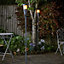 2 x Smart Garden Tiki Bar Solar Flaming Torch Light Stake Lanterns Slate Grey