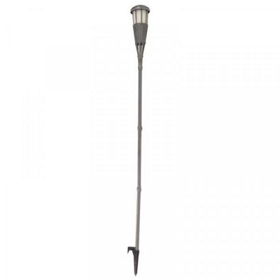 2 x Smart Garden Tiki Bar Solar Flaming Torch Light Stake Lanterns Slate Grey