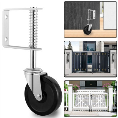 2 x Spring Loaded Heavy Duty Gate Wheels Farm Timber Door