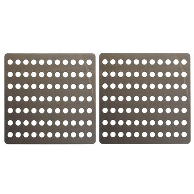 2 x Square Drain Covers - Stainless Steel Rustproof Gully Grid Guard for Preventing Leaf & Debris Blockages - 15 x 15cm - 3