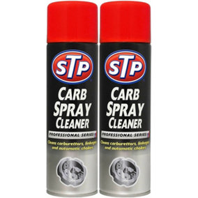 2 x STP CARB CLEANER SPRAY CARBURETTOR INTAKE SPRAY CLEANER PROFESSIONAL 500ML