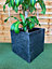 2 x Strata 32cm Brick Effect Square Planter GN686-PEW-ST Grey Planter