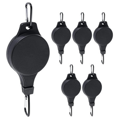 2 X STRONG RETRACTABLE HANGING BASKET PULLEY Pull Down Hanger Hook Easy ...