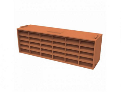 2 x Terracotta PVC Air Brick Vents For Ventilation 204x60mm