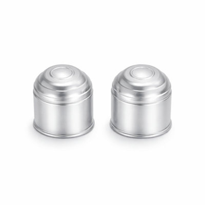 2 x Tow Bar Ball Cover 50mm - Silver Matt Towball Protector Cap ...