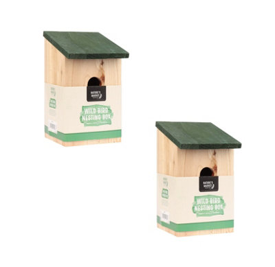 2 x Traditional Small Wild Bird Nesting Box DIY at B&Q