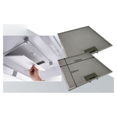 2 x Universal Cooker Hood Metal Grease Filter 320mm x 320mm by Ufixt - 3